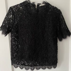 Black, sheer blouse